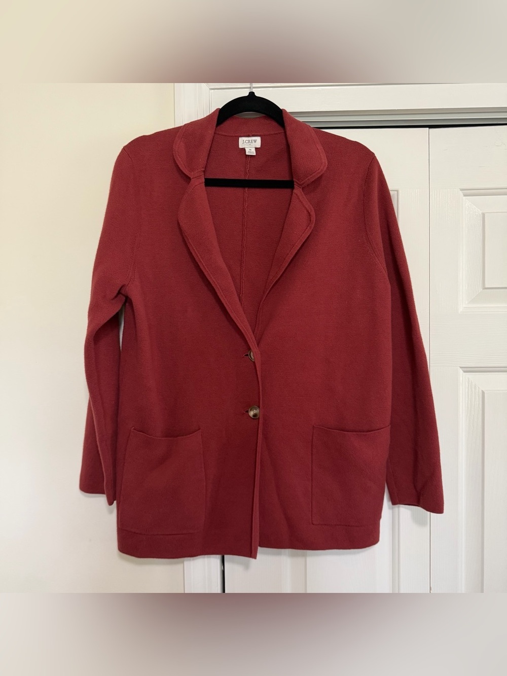 J.Crew Burgundy Two Button Lightweight Sweater Cardigan Size Medium
